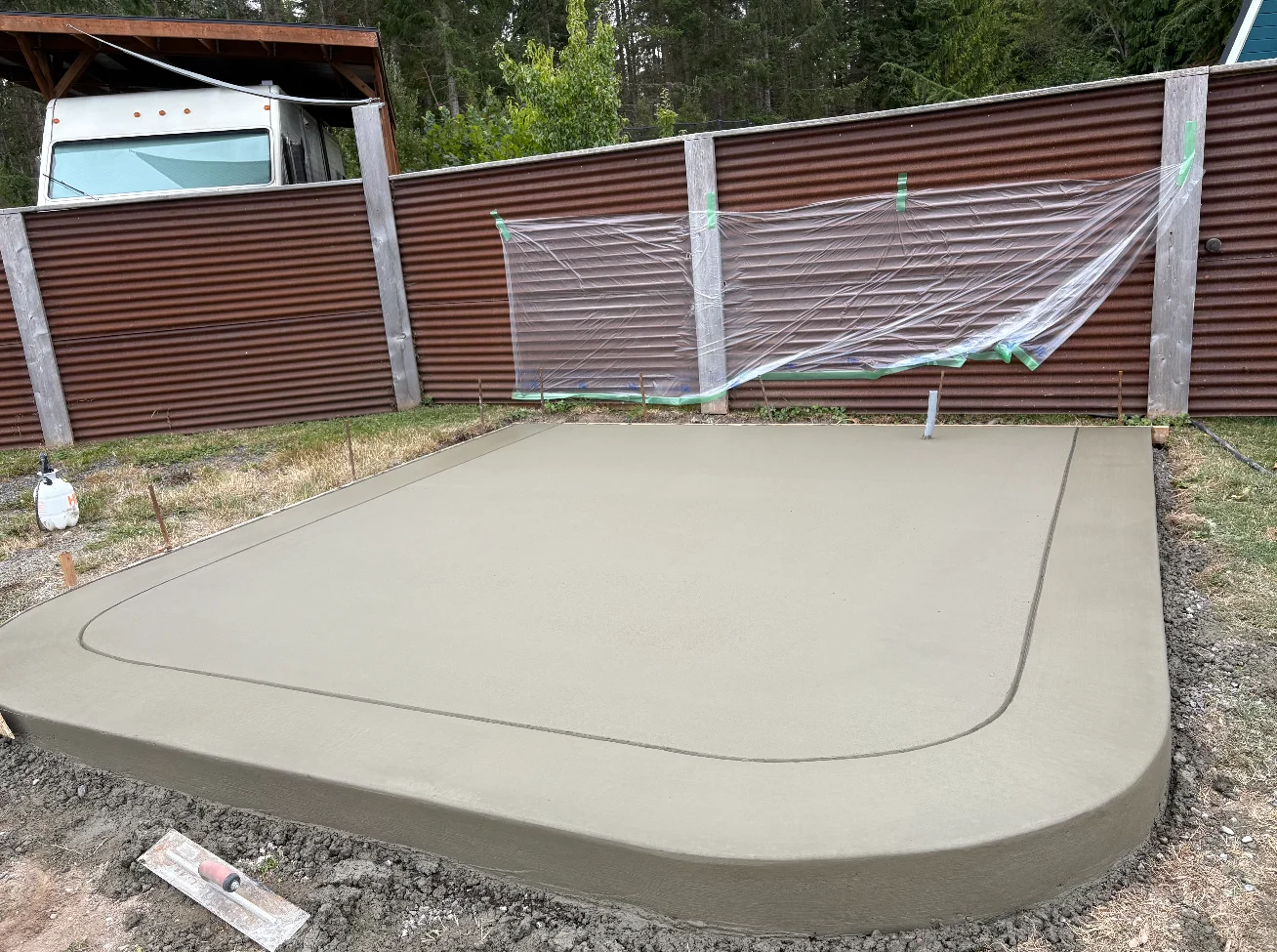 Custom concrete solutions including hot tub pads by Cowan Concrete